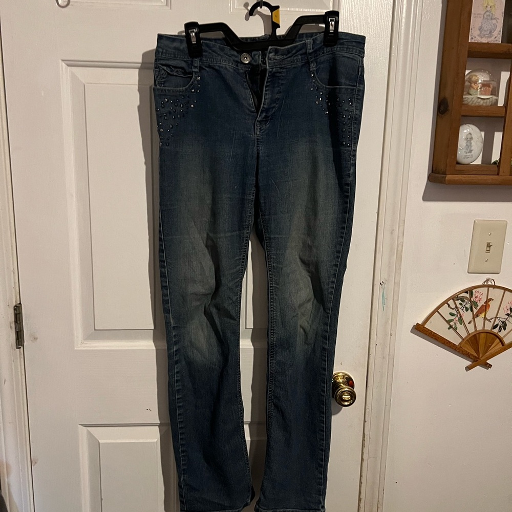 Classic Denim Straight Leg Jeans